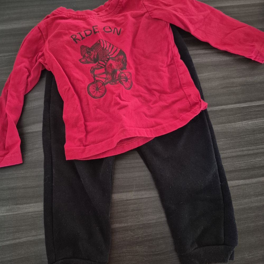 Charming Kids Red and Black Ride On Set